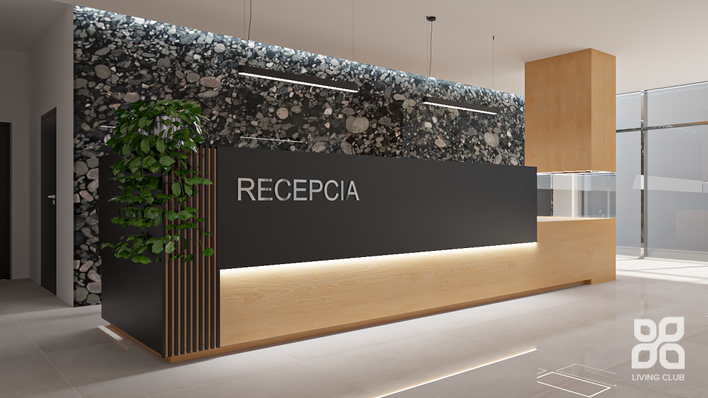 Interiér – Recepcia hotela, Levice – pohľad 2