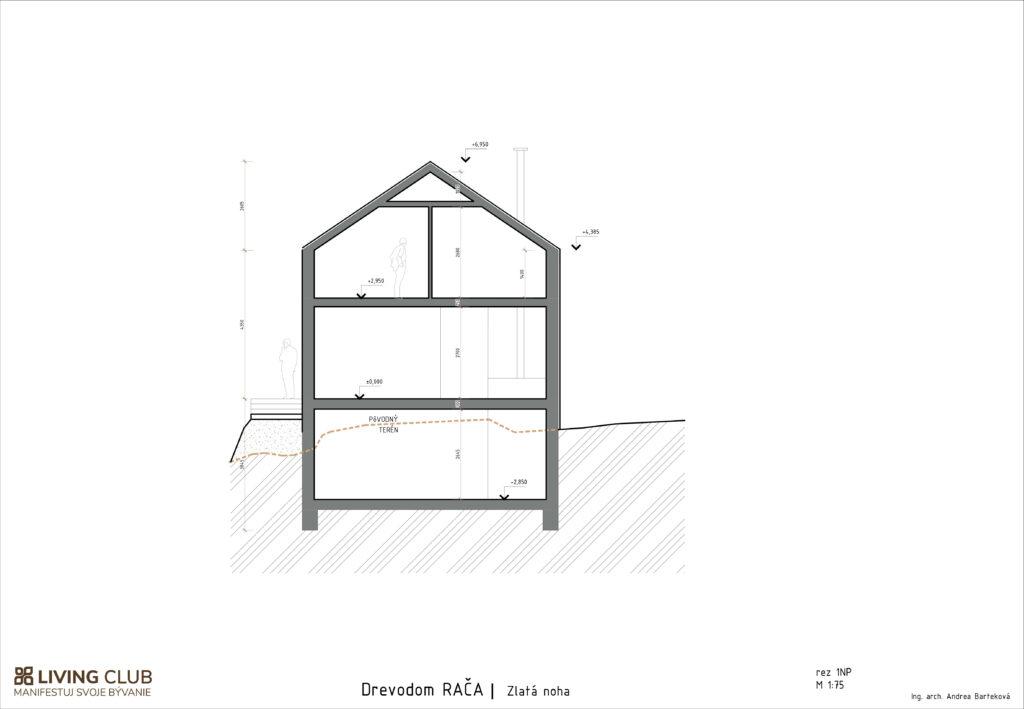 Architektúra – Rodinný dom, Zlatá Noha – pohľad 12