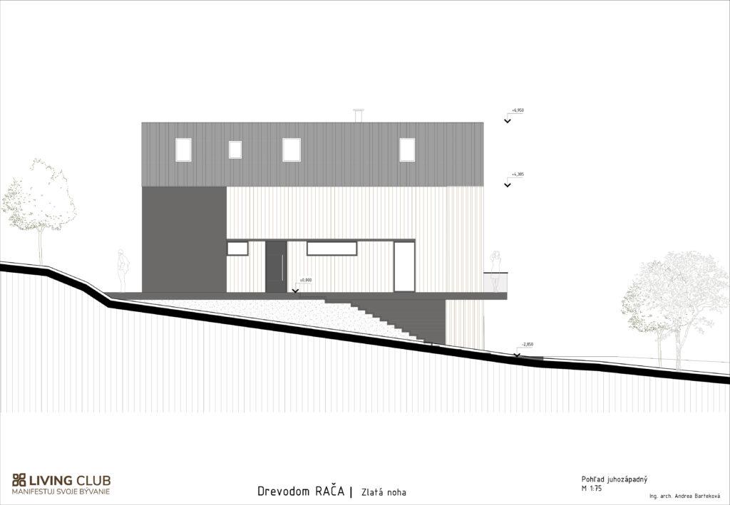 Architektúra – Rodinný dom, Zlatá Noha – pohľad 10