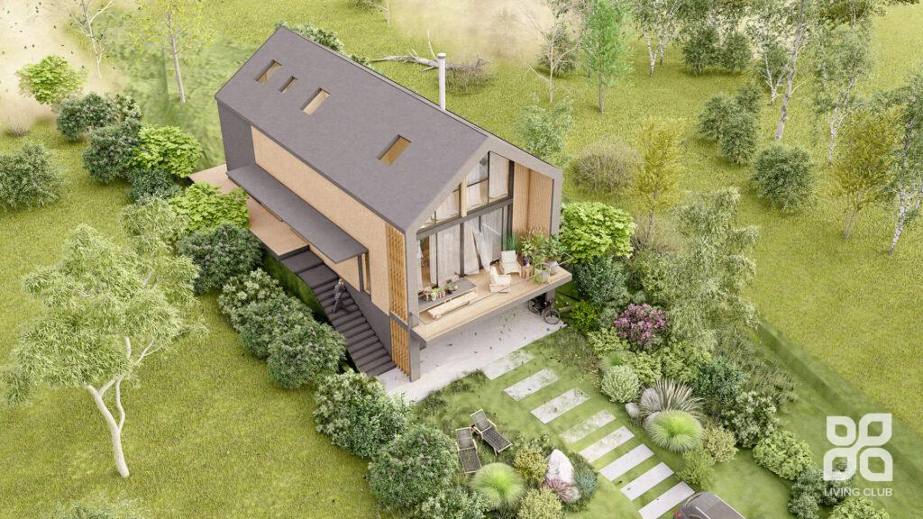 Architektúra – Rodinný dom, Zlatá Noha – pohľad 6