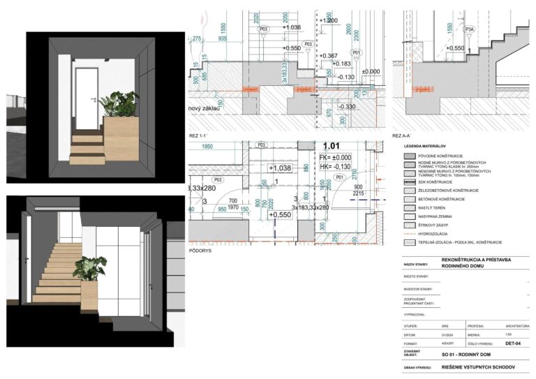 Náhľady realizačnej dokumentácie a projektu interiéru